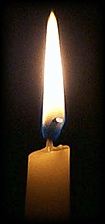 flickering candle flame
